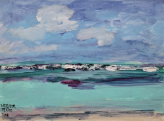 Acryl schilderij, Maya Wildevuur, Mexico, 2008